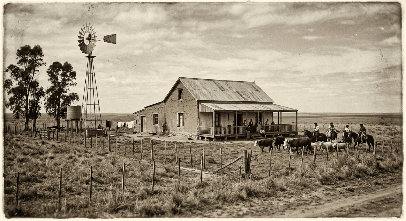 Fotografía antigua de campo